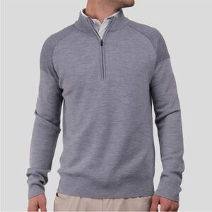 Men's KJUS Kulm Half-Zip Pullover Sweater Golf Merino Wool Blend Sz 54/XL